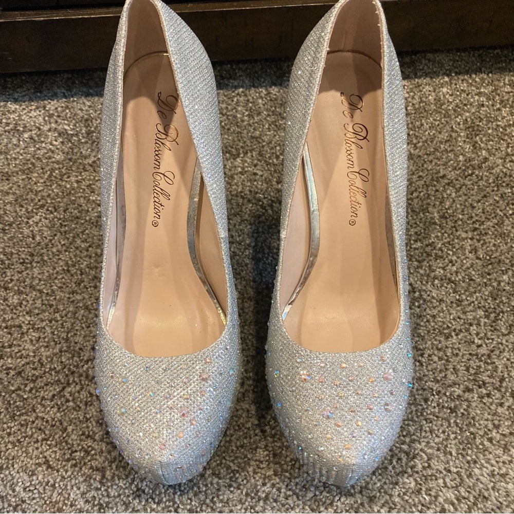 De Blossom Collection Glitter Stiletto Pumps